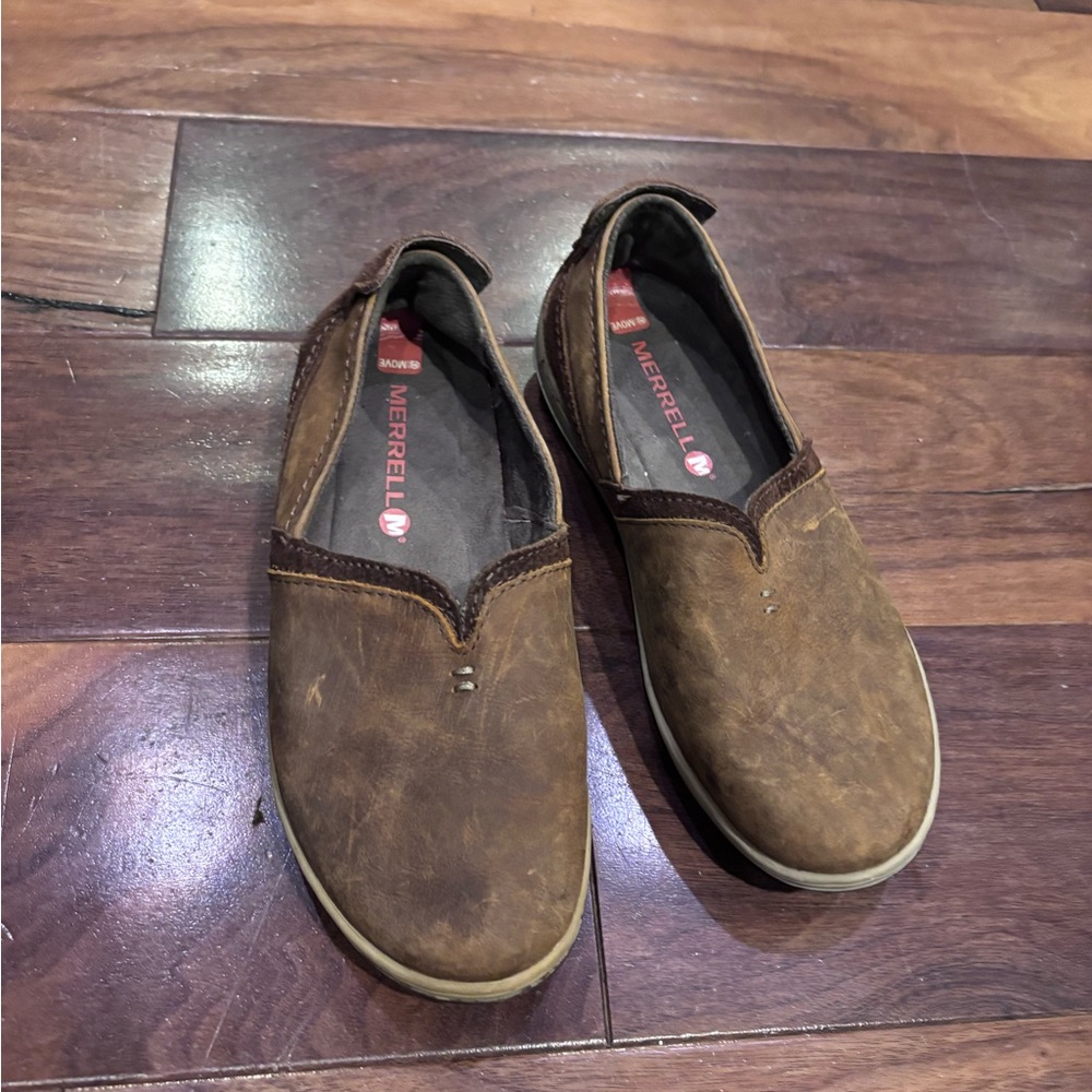 Merrell Brown Slip-On Loafers for Women
